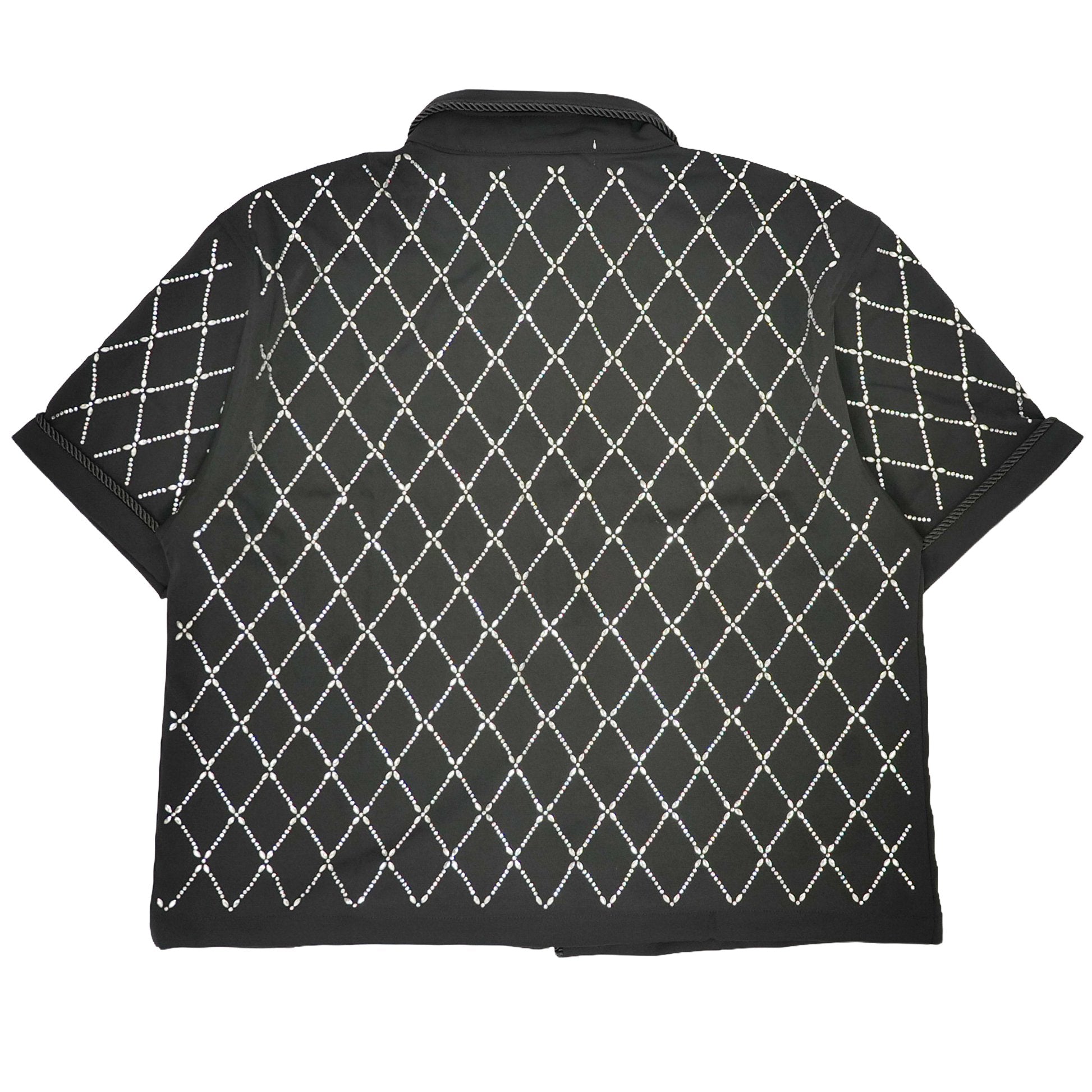 WATSON ROPE DIAMOND EMBELLISHED BLACK BUTTON SHIRT