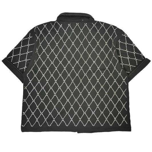 WATSON ROPE DIAMOND EMBELLISHED BLACK BUTTON SHIRT