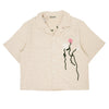 WATSON GIVE ME FLOWERS JACQUARD SHORT SLEEVE BUTTON UP SHIRT