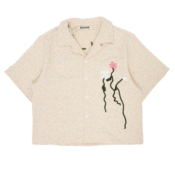 WATSON GIVE ME FLOWERS JACQUARD SHORT SLEEVE BUTTON UP SHIRT