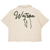 WATSON GIVE ME FLOWERS JACQUARD SHORT SLEEVE BUTTON UP SHIRT