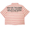 WATSON SHORT REACH THE MOON RED SHORT SLEEVE FLANNEL SHIRT