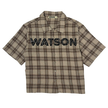 WATSON REACH THE MOON BROWN SLEEVE FLANNEL SHIRT