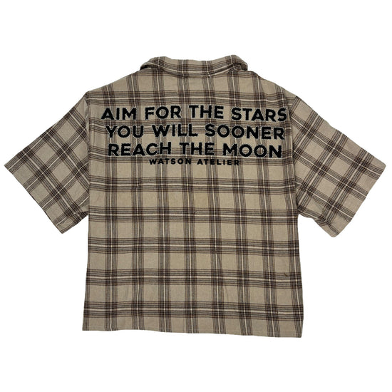 WATSON REACH THE MOON BROWN SLEEVE FLANNEL SHIRT