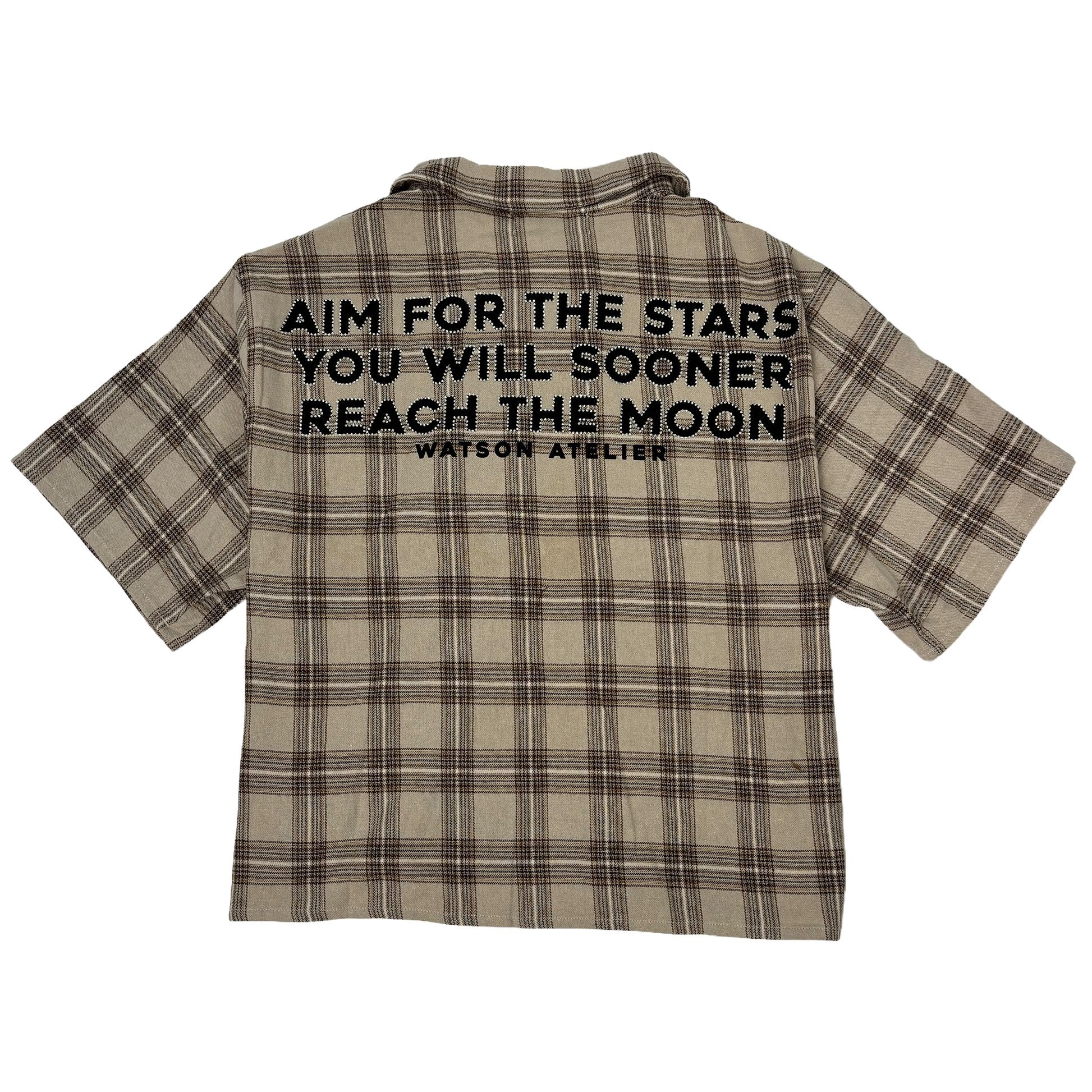 WATSON REACH THE MOON BROWN SLEEVE FLANNEL SHIRT