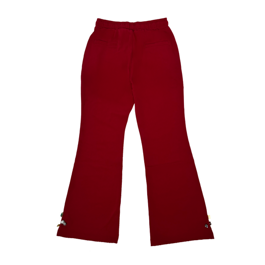 WATSON CASINO EMBELLISHED RED DAHLIA PANTS