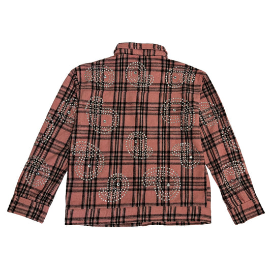WATSON BIG PAISLEY CRYSATAL LIGHT PINK FLANNEL SHIRT