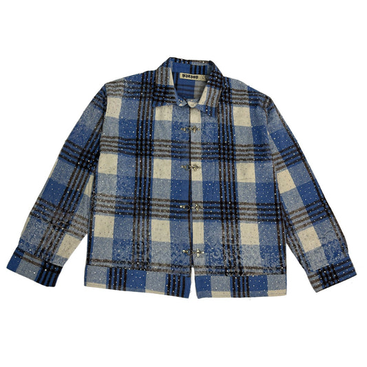 WATSON MULTI CRYSTAL BLUE FLANNEL SHIRT