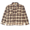 Watson Applique Cross Flannel Shirt, navy, orange and white plaid long-sleeve flannel