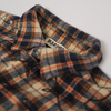 Watson Applique Cross Flannel Shirt, navy, orange and white plaid long-sleeve flannel – alternate view 5