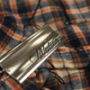 Watson Applique Cross Flannel Shirt, navy, orange and white plaid long-sleeve flannel – alternate view 6