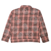 Watson Big Paisley Crystal Light Pink Flannel Shirt, pink and black plaid long-sleeve flannel – alternate view 2
