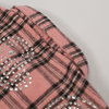 Watson Big Paisley Crystal Light Pink Flannel Shirt, pink and black plaid long-sleeve flannel – alternate view 5