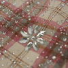 Watson Spider Web Crystal Brown & Pink Dip Dye Flannel Shirt, beige and pink plaid long-sleeve flannel – alternate view 6