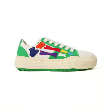 Watson Vulcan low-top sneaker in Landscape Palette, white and green – alternate view 2