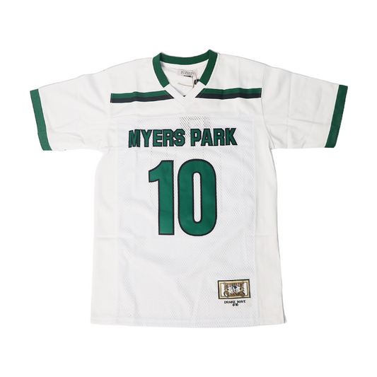 Drake Maye White High School Football Jersey, white and green short-sleeve football jersey