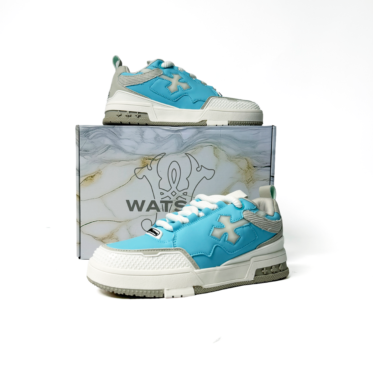 Watson K Flip low-top sneaker in UNC, blue and white – alternate view 9