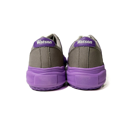 Watson Vulcan low-top sneaker in Silent Storm, white and red – alternate view 3