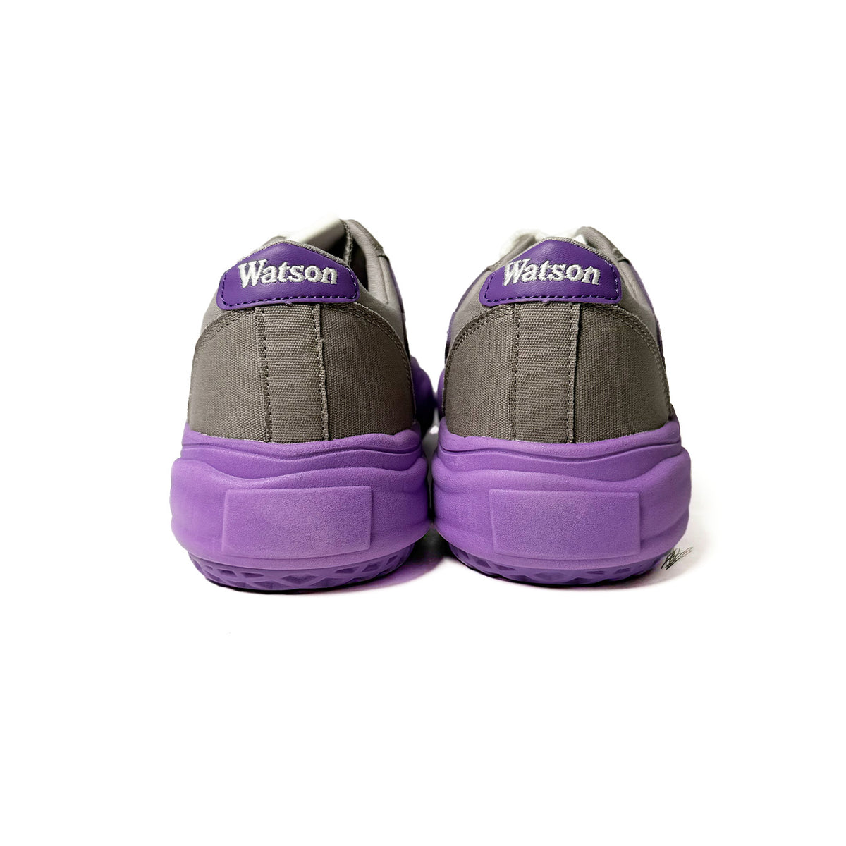Watson Vulcan low-top sneaker in Silent Storm, white and red – alternate view 3