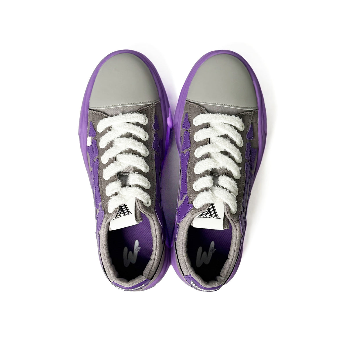 Watson Vulcan low-top sneaker in Silent Storm, white and red – alternate view 4