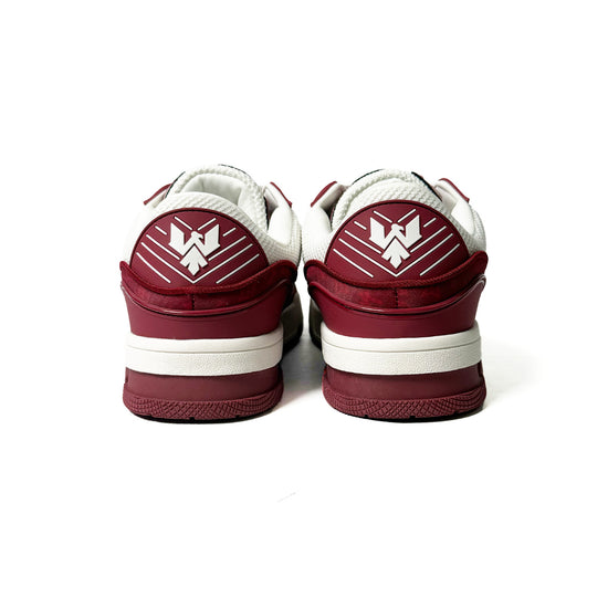 Watson Vulture V2 low-top sneaker in Fine Wine, red and white – alternate view 3