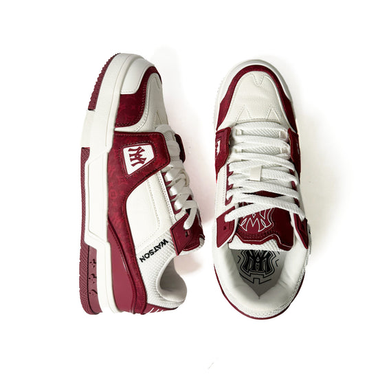 Watson Vulture V2 low-top sneaker in Fine Wine, red and white – alternate view 5