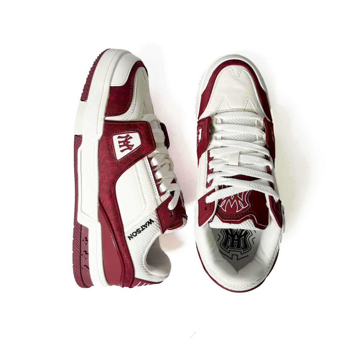Watson Vulture V2 low-top sneaker in Fine Wine, red and white – alternate view 5