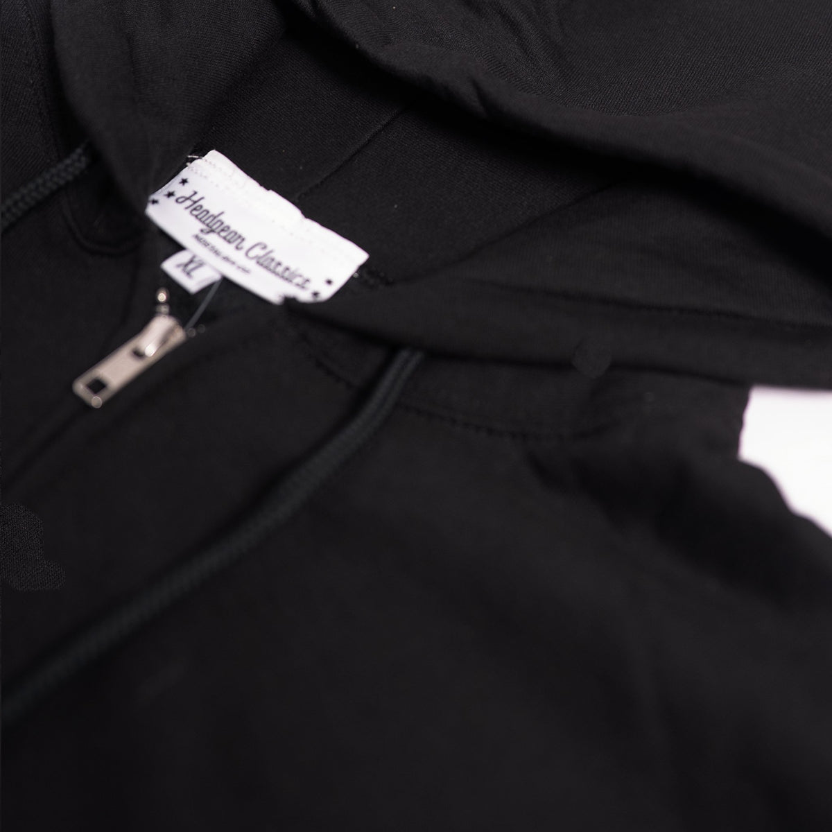 CRUCIFIX ZIP UP HOODIE (BLACK)