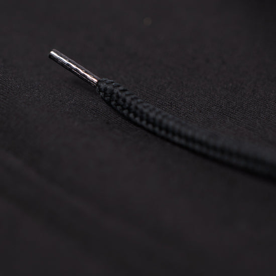 CRUCIFIX ZIP UP HOODIE (BLACK)