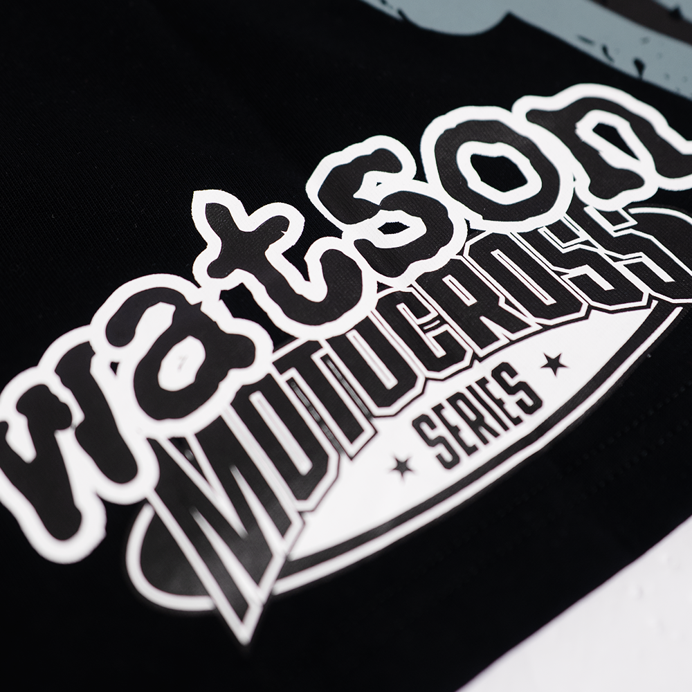 WATSON MOTOSPORT BLACK AND LIME GREEN LONGSLEEVE TSHIRT