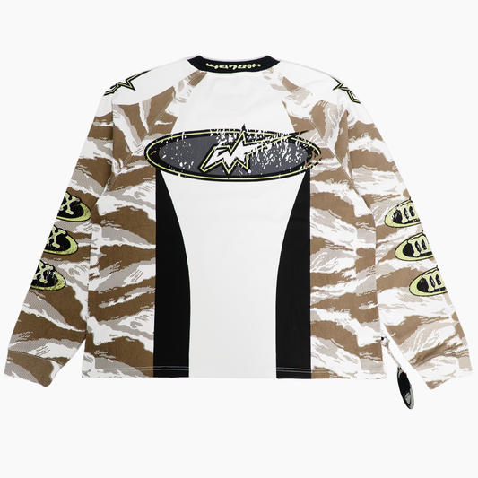 WATSON MOTOSPORT CAMO AND LIME GREEN LONGSLEEVE TSHIRT