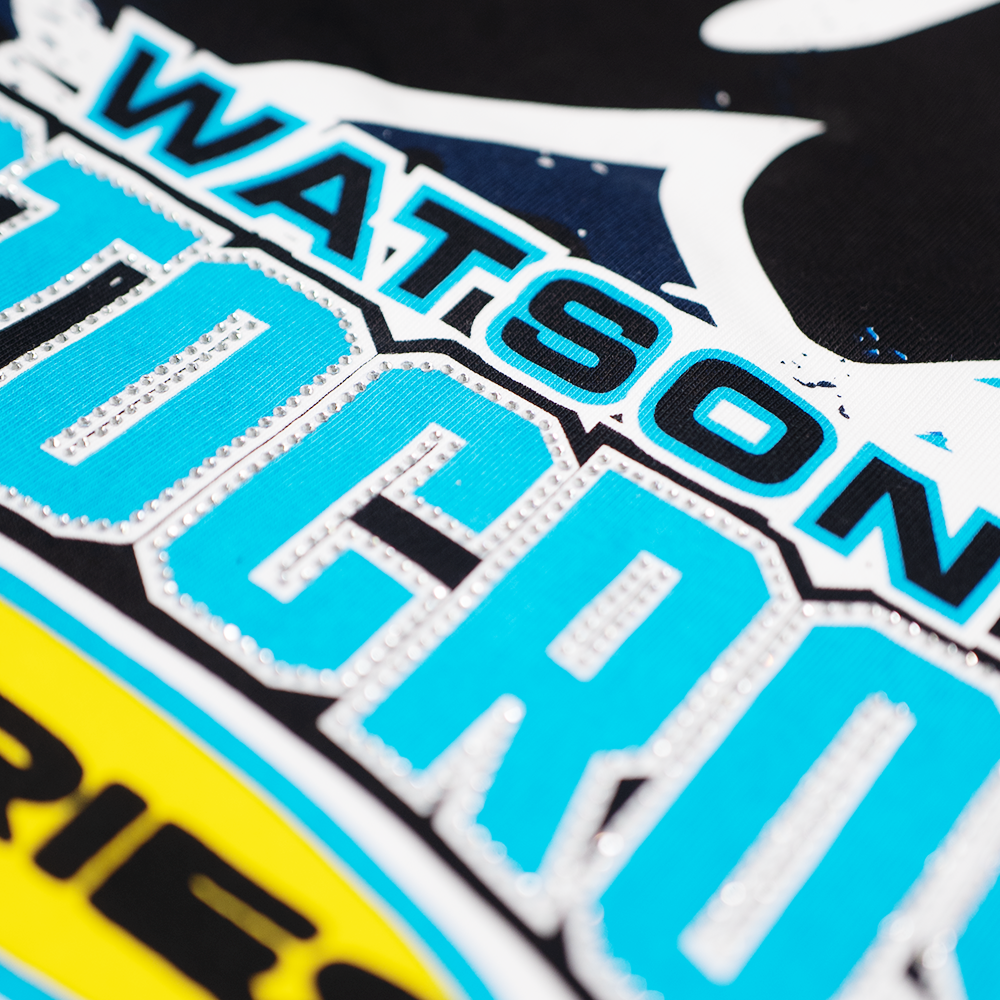 WATSON MOTOCROSS SERIES WHITE AND BLUE LONGSLEEVE TSHIRT