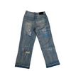 BAGGY BLUE SPRAY PAINT WATSON DENIM PANTS