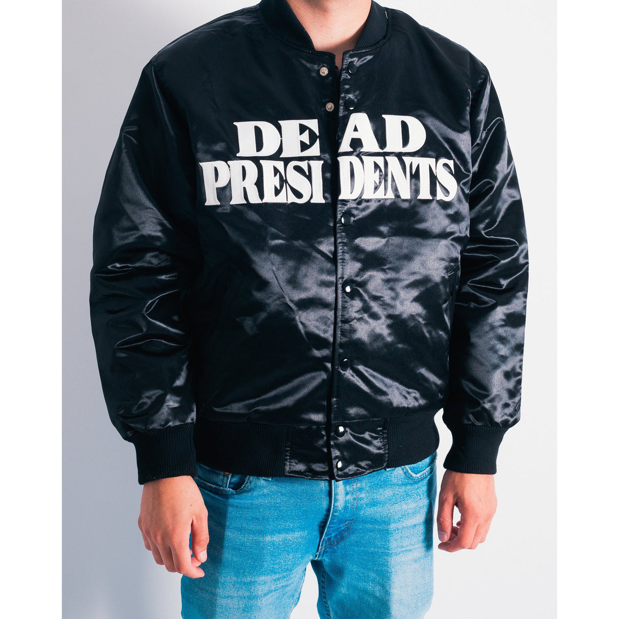 1995 Black Dead Presidents Satin Jacket - Allstarelite.com