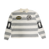 WATSON SPORT GRAY AND WHITE RUGBY POLO