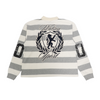 WATSON SPORT GRAY AND WHITE RUGBY POLO