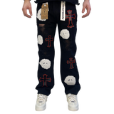 BLACK CLOUD & CROSSES PATCH WATSON DENIM