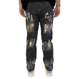 BLACK PAINT SPLATTER WATSON DENIM