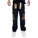 BLACK BAGGY DISTRESSED 52 WATSON DENIM