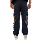 BLACK BAGGY DISTRESSED 52 WATSON DENIM