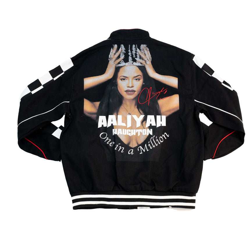 AALIYAH HAUGHTON ONE IN A MILLION RACING JACKET (BLACK)