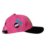 MALIBU BARBIE CORDUROY HAT (PINK/BLACK)