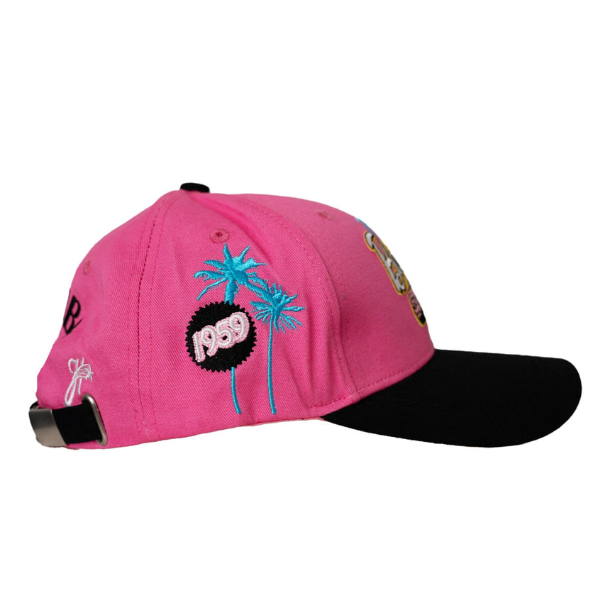 MALIBU BARBIE CORDUROY HAT (PINK/BLACK)