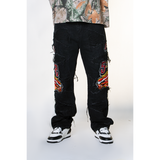 BLACK BAGGY DISTRESSED 52 WATSON DENIM