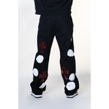 BLACK CLOUD & CROSSES PATCH WATSON DENIM