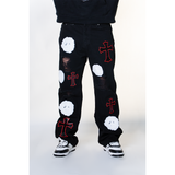BLACK CLOUD & CROSSES PATCH WATSON DENIM