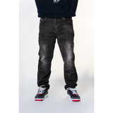 BLACK EMBOSSED MURAL WATSON DENIM