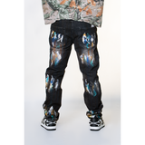 BLACK PAINT SPLATTER WATSON DENIM