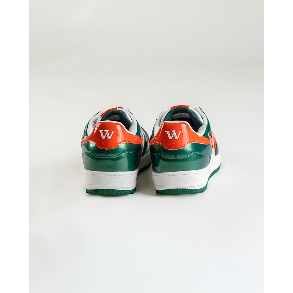 Watson Bonesta low-top sneaker in Hurricane, green, white and orange – alternate view 3