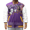 BRAND X LOS ANGELES LA REAPER BANNERS VARSITY JACKET (PURPLE)